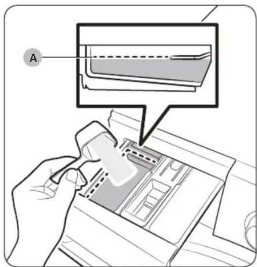 SAMSUNG WW90DG6U25LH - Wasmiddel in de wasmiddellade doen - 1