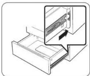 SAMSUNG NSE6DG8700SR - Removing and reinstalling the storage drawer - 2
