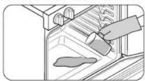 SAMSUNG NSE6DG8100SR - How to set the oven for steam-cleaning - 1