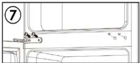 FRIGELUX RC168NE - Door reversal instructions - 7