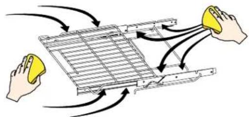 IKEA HJÄLTEBY - Para lubricar la parrilla deslizante: - 1