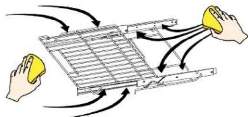 IKEA HJÄLTEBY - To lubricate the glide rack: - 1