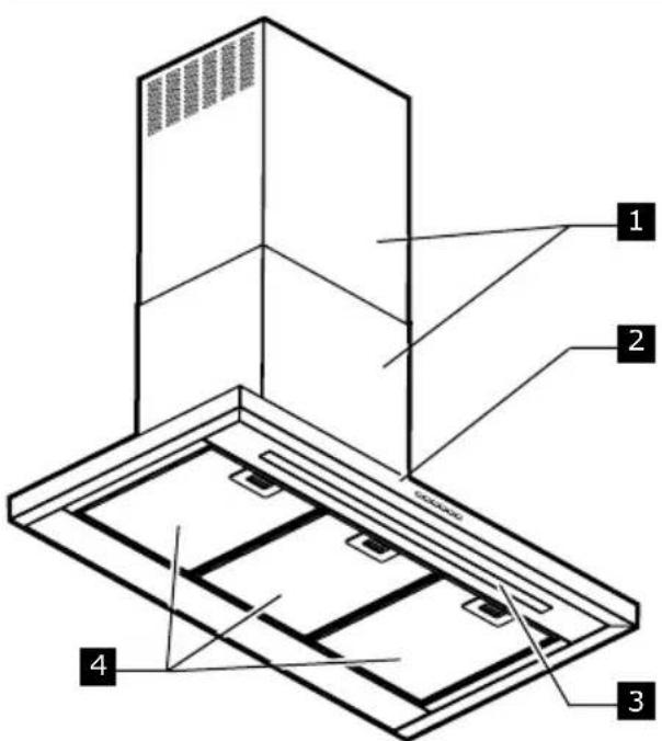 IKEA LUFTBUREN 204.621.46 - Descripción del aparato - 1