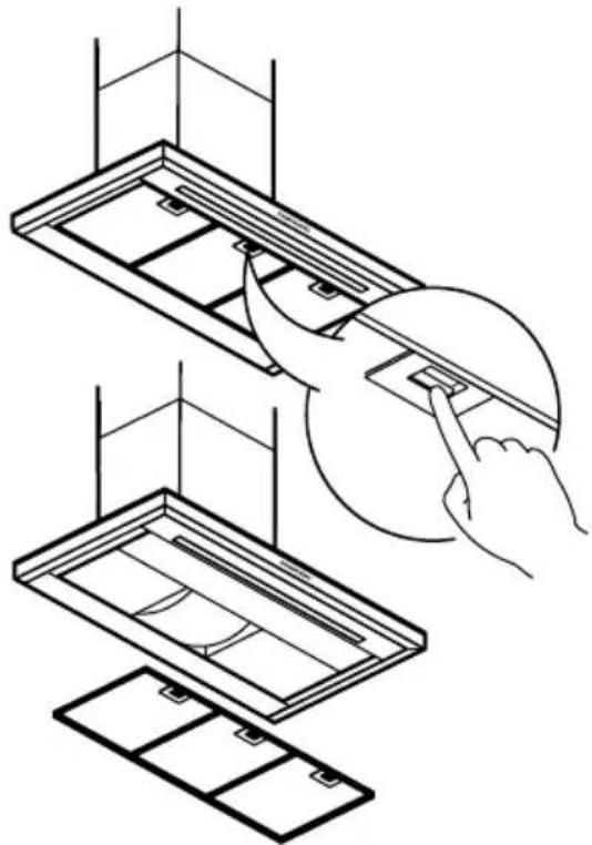 IKEA LUFTBUREN 204.621.46 - Mantenimiento del filtro anti-grasa: - 1