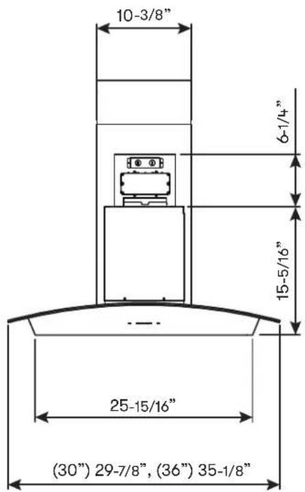 Zephyr ZAN-E24DS - ZRV Hood Specifications - 2