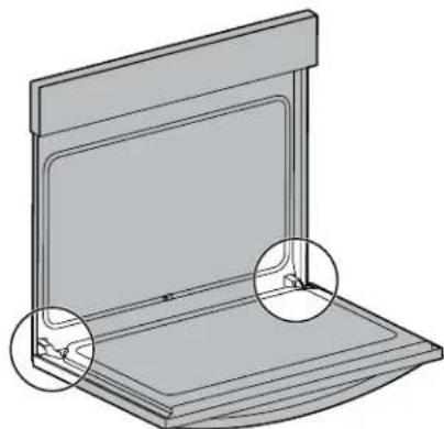 IKEA HJÄLTEBY 805.405.42 - To replace the oven door: - 1