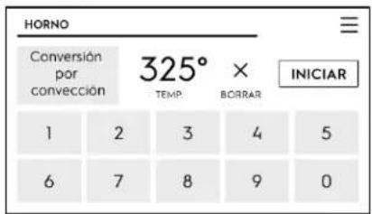 IKEA HJÄLTEBY 805.405.42 - Para ajustar el horneado por convección con una temperatura del horno predeterminada de 325 °F (163 °C): - 1