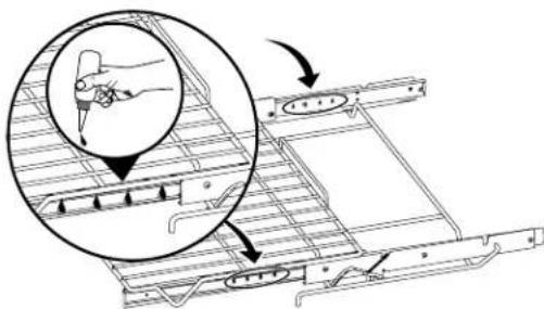 IKEA HJÄLTEBY 805.405.42 - To lubricate the glide rack: - 2