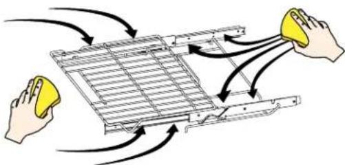 IKEA HJÄLTEBY 805.405.42 - To lubricate the glide rack: - 1