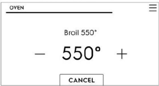 IKEA TÄNGBY 405.405.44 - To set broil with the default broil oven temperature of 550°F (288°C): - 1