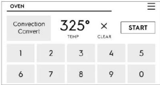 IKEA TÄNGBY 405.405.44 - To set convection bake with a default oven set temperature of 325^ F ( 163^ C): - 1