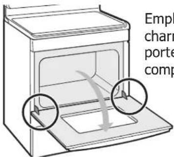 IKEA GRUNDLÄGGA 804.620.49 - Pour remettre la porte du four : - 1