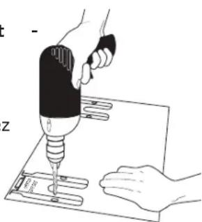 IKEA CIRKULERA 905.152.93 - b. Perçage d'avant-trous et fixation du support - 1