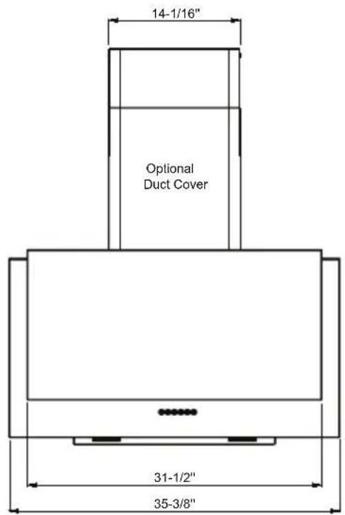 Zephyr DAP-M90AMWX - Hood Specifications - 1