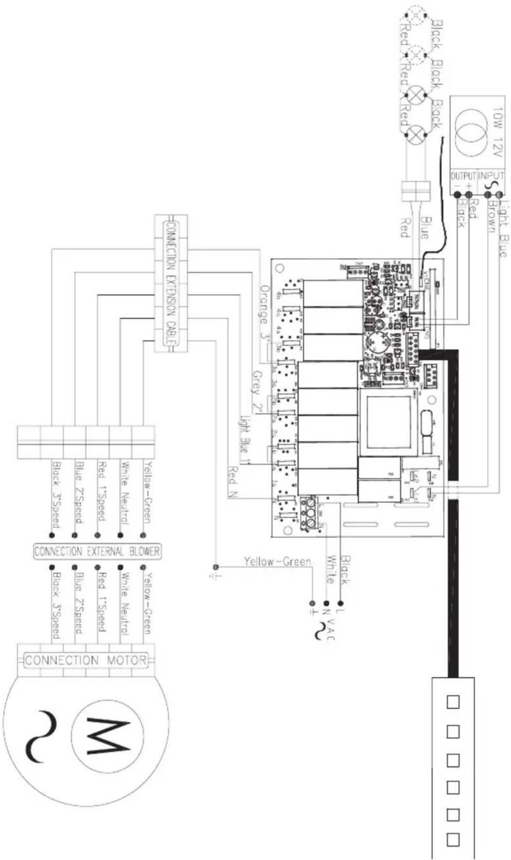 Zephyr DAP-M90AMWX - SCHÉMA DU CIRCUIT DE MOTEUR EXTERIEUR - 1