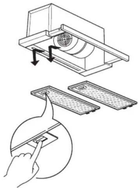 IKEA UTDRAGBAR 904.621.38 - Grease filter maintenance: - 1