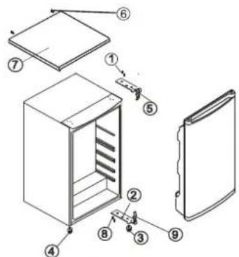 WHIRLPOOL ARC 104/1/A+ - Omhängning av innerdörren - 1