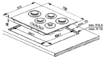 WHIRLPOOL AKR 318/IX - ΔΙΑΣΤΑΣΕΙΣ ΚΑΙ ΑΠΟΣΤΑΣΕΙΣ ΠΟΥ ΠΡΕΠΕΙ ΝΑ ΤΗΡΟΥΝΤΑΙ (mm) - 1