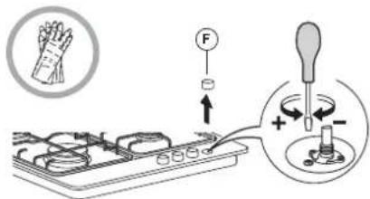 WHIRLPOOL GMWL 728/IXL - ADJUSTING MINIMUM GAS SETTING OF TAPS - 1