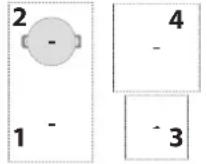 WHIRLPOOL WF S4665 CPBF - SUITABLE SIZE OF PAN/POT BASE FOR THE DIFFERENT COOKING ZONES - 1
