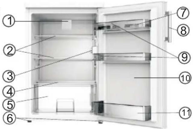 HISENSE RL170D4AWE - Illustrazione dell'apparecchio - 1