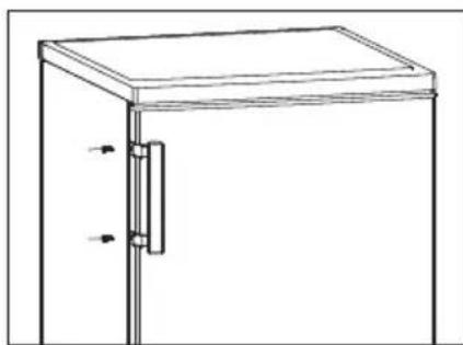 HISENSE RL170D4AWE - Instalação da maçaneta da porta - 2