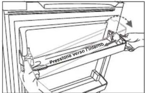 HISENSE RL170D4AWE - Installare il supporto della porta - 1