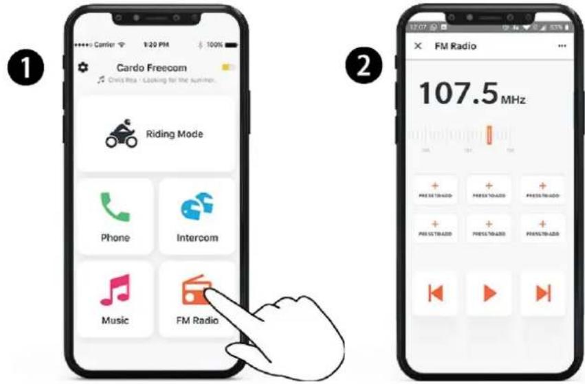CARDO Packtalk Pro - ÉCOUTER LA RADIO FM - 7