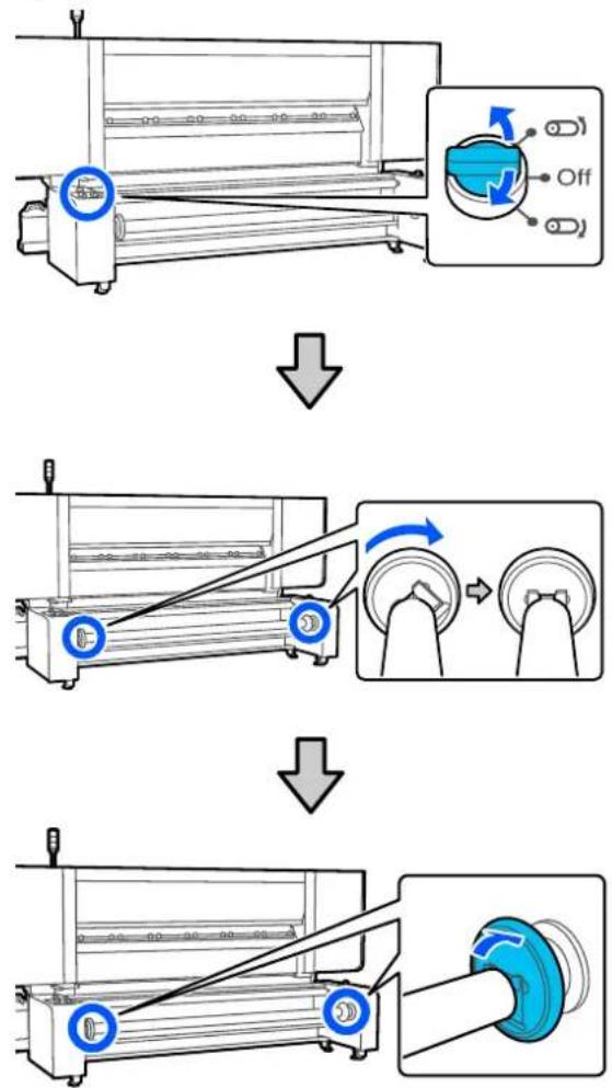 EPSON SureColor SC-F11000H - Chargement de l'unité chargement papier type de grande capacité - 6