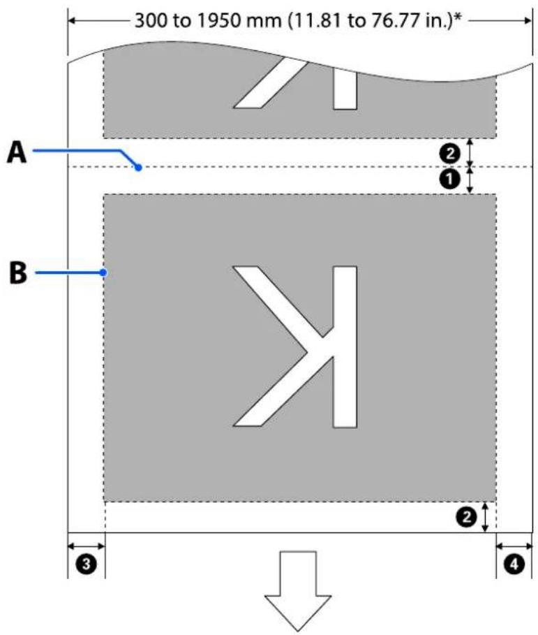 EPSON SureColor SC-F11000H - Zone imprimable et zone d'impression d'image - 1