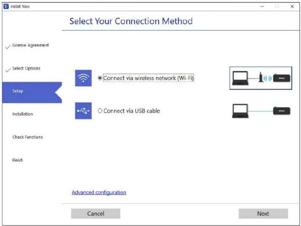 EPSON EcoTank ET-2862 - Sélection de la modification des méthodes de connexion - 1