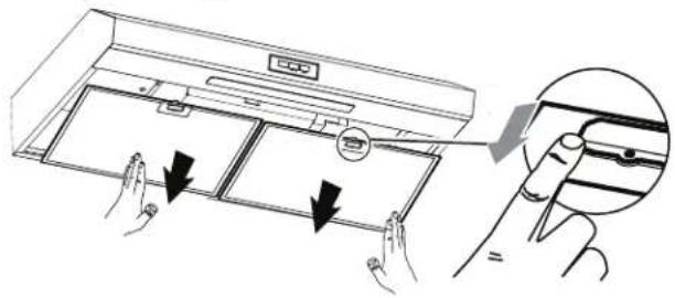 FRIGIDAIRE FCVW3652AS - To clean or replace grease filter: - 2