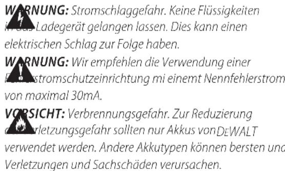 DEWALT DCN45RN - Wichtige Sicherheitshinweise für alle Akku-Ladegeräte - 1