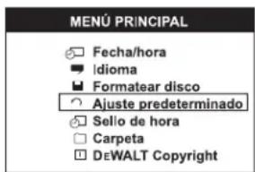 DEWALT DCT411 - Cambiar el Ajuste predeterminado - 1