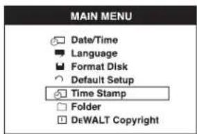 DEWALT DCT411 - To Activate the Time Stamp - 1