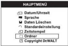 DEWALT DCT411 - Löschen von einzelnen Fotos oder Videos - 1