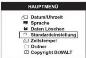 DEWALT DCT411 - Ändern der Standardeinstellung - 1