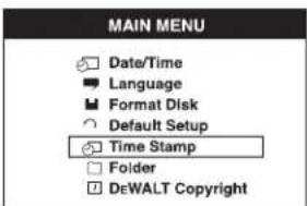 DEWALT DCT411 - Aktivering af tidsstempel [TIME STAMP] - 1