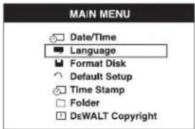 DEWALT DCT411 - Dili [LANGUAGES] Değiştirmek İçin - 1
