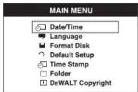 DEWALT DCT411 - Tarih/Saati [DATE/TIME] Değiştirmek İçin - 1