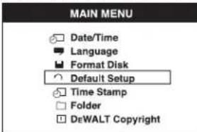 DEWALT DCT411 - Ändring av standardinställningen [DEFAULT SETUP] - 1