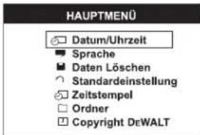 DEWALT DCT411 - Ändern von Datum/Uhrzeit - 1