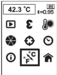 DEWALT DCT416 - Lämpötila-asteikkojen vaihtaminen - 1