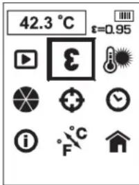 DEWALT DCT416 - To Change Emissivity - 1
