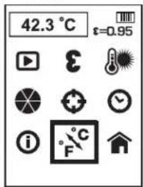 DEWALT DCT416 - Ändern der Temperaturskalen - 1