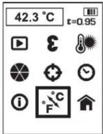DEWALT DCT416 - Een andere temperatuurschaalverdeling kiezen - 1