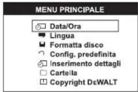 DEWALT DCT412 - Per cambiare la Data/Ora - 1