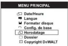 DEWALT DCT412 - Pour activer l'horodatage - 1