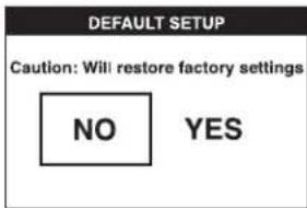 DEWALT DCT412 - NOTICE: Changing to default setup will erase current settings and restore factory settings. - 2
