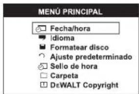 DEWALT DCT412 - Cambiar la Fecha/Hora - 1